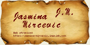 Jasmina Mirčević vizit kartica